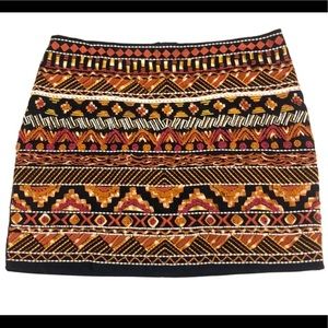 H&M black skirt with beaded details, size 10